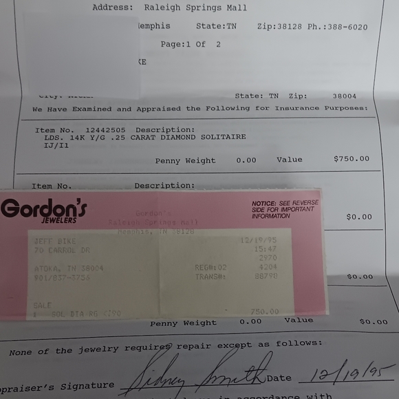 LOWEST PRICE EVER! MUST SELL! Diamond Solitaire with Diamond Wrap Wedding Set - Picture 3 of 7